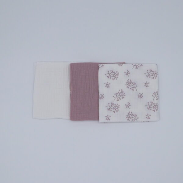 Pack 3 Muselinas Arandano Rosa