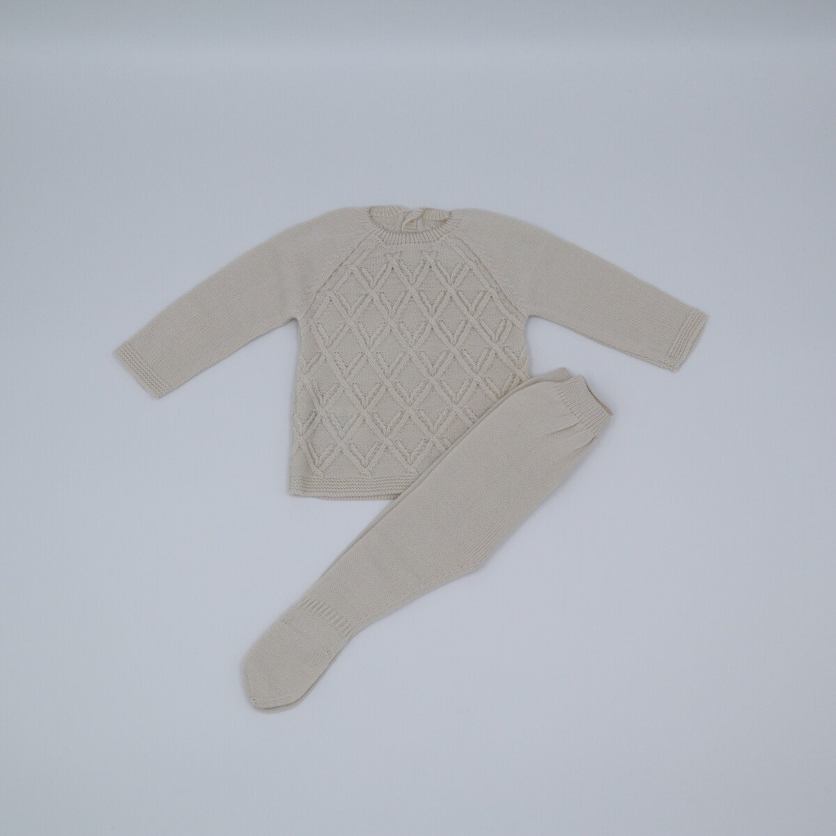 Conjunto Punto Polaina Textura Rombos