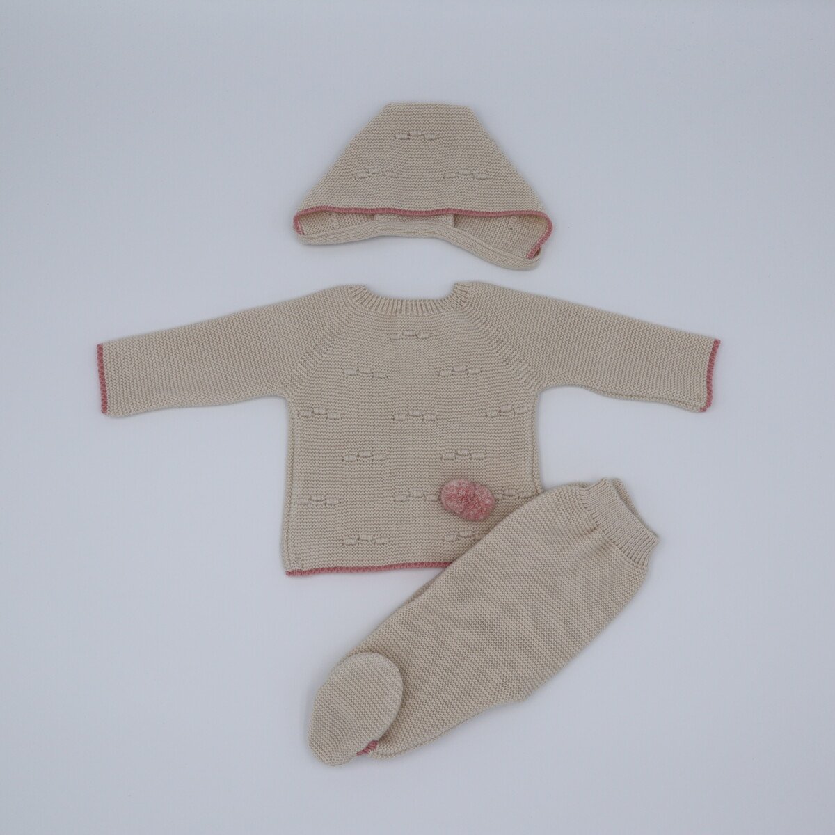 Conjunto Polaina Pompón Capota